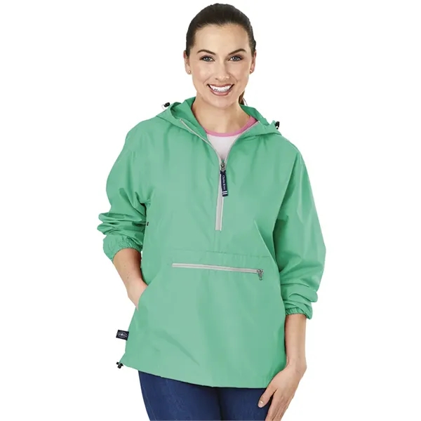 Wind and water-resistant pullover with an extended zipper.... from ASI 44620 Charles River Apparel