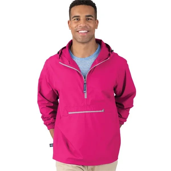 Wind and water-resistant pullover with an extended zipper.... from ASI 44620 Charles River Apparel
