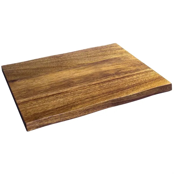 The 13" Acacia Wood Serving & Cutting Board with natural style... from ASI 91565 Totally Bamboo