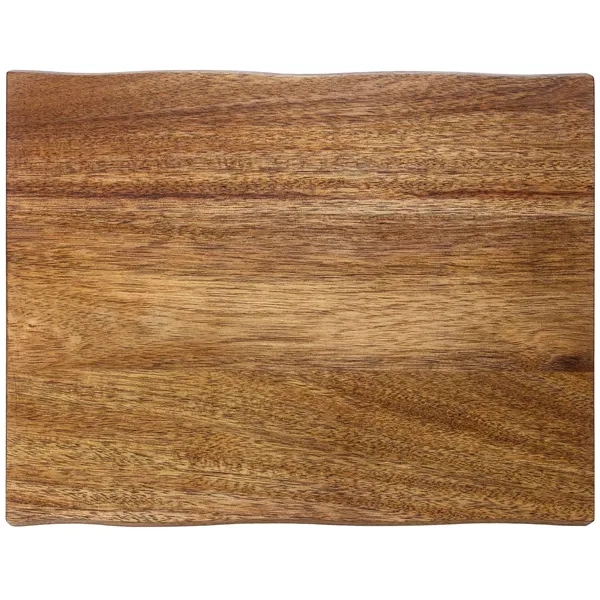 The 13" Acacia Wood Serving & Cutting Board with natural style... from ASI 91565 Totally Bamboo