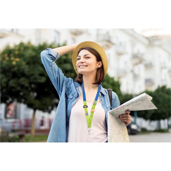 Satin lanyard with holed soft PVC to hold clog charms.... from ASI 30250 AZX Sport USA