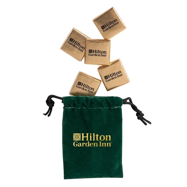 Velour Pouch with Chocolate Squares... from ASI 44900 NC Custom (CI/Lanco) / Lanco