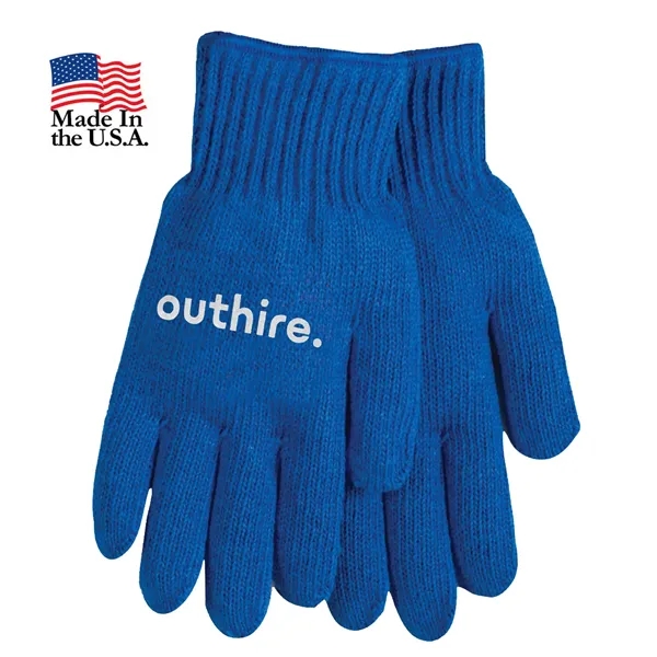 USA made unisex medium weight seamless 80% recycled knit gloves.... from ASI 90160 Suntex Industries