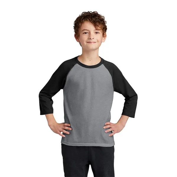 PORT & COMPANY® YOUTH CORE BLEND 3/4-SLEEVE RAGLAN TEE... from ASI 30208 A P Specialties / AP Specialties