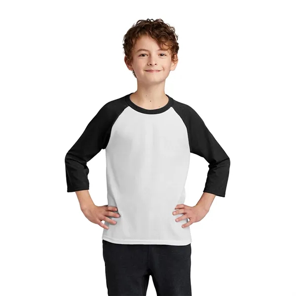 PORT & COMPANY® YOUTH CORE BLEND 3/4-SLEEVE RAGLAN TEE... from ASI 30208 A P Specialties / AP Specialties