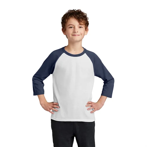PORT & COMPANY® YOUTH CORE BLEND 3/4-SLEEVE RAGLAN TEE... from ASI 30208 A P Specialties / AP Specialties