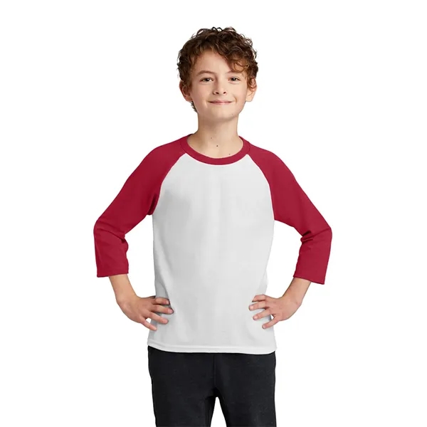 PORT & COMPANY® YOUTH CORE BLEND 3/4-SLEEVE RAGLAN TEE... from ASI 30208 A P Specialties / AP Specialties