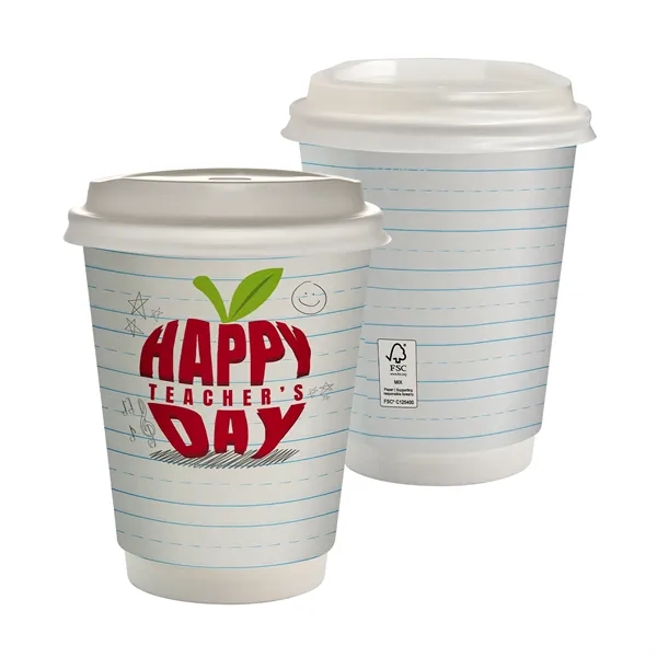 12 oz Teacher Full Color Paper Cup With Lid... from ASI 30208 A P Specialties / AP Specialties