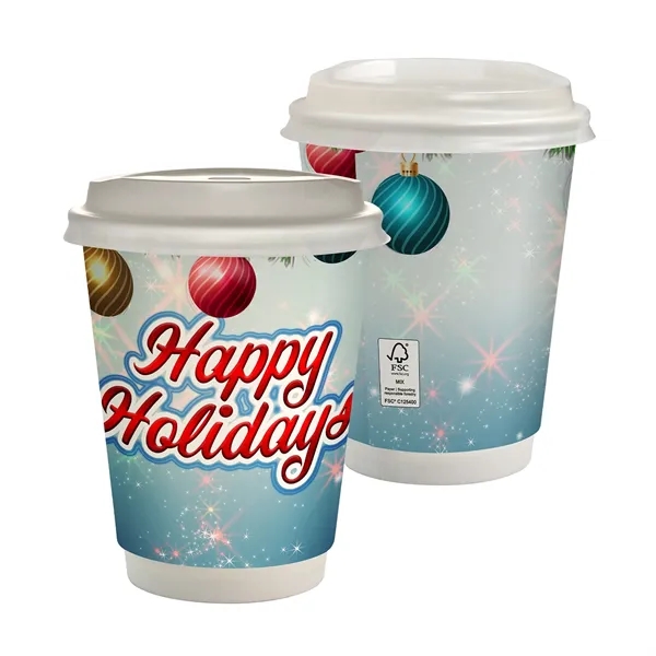 12 oz Holiday Full Color Paper Cup With Lid... from ASI 30208 A P Specialties / AP Specialties