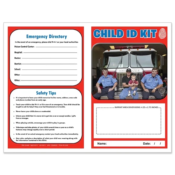 Child ID Kits are folded to 5.5 x 8.25 inches in... from ASI 45815 Coloring Book Solutions / Coloring Book Solutions™ LivRite
