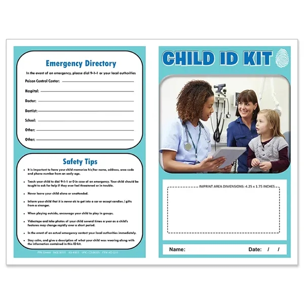 Child ID Kits are folded to 5.5 x 8.25 inches in... from ASI 45815 Coloring Book Solutions / Coloring Book Solutions™ LivRite