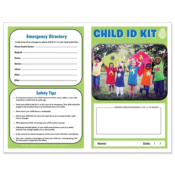 Child ID Kits are folded to 5.5 x 8.25 inches in... from ASI 45815 Coloring Book Solutions / Coloring Book Solutions™ LivRite