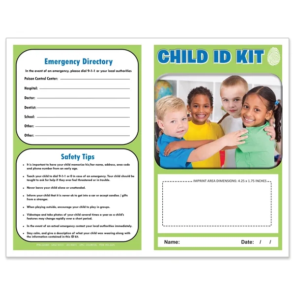 Child ID Kits are folded to 5.5 x 8.25 inches in... from ASI 45815 Coloring Book Solutions / Coloring Book Solutions™ LivRite