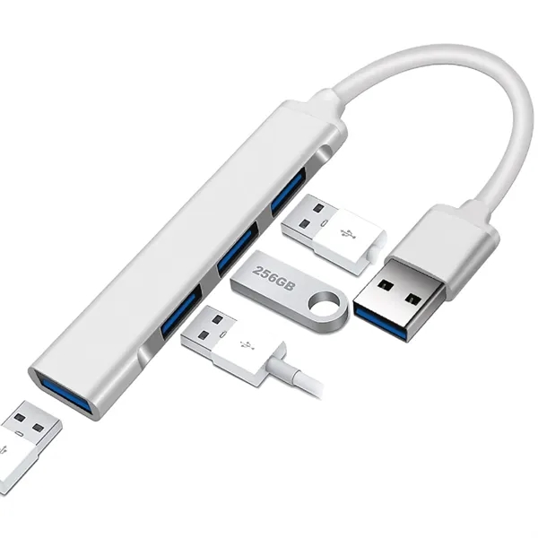 4 Port splitter USB Hub plus 1 color silkscreen imprint on... from ASI 37218 Athena Promo (tm)