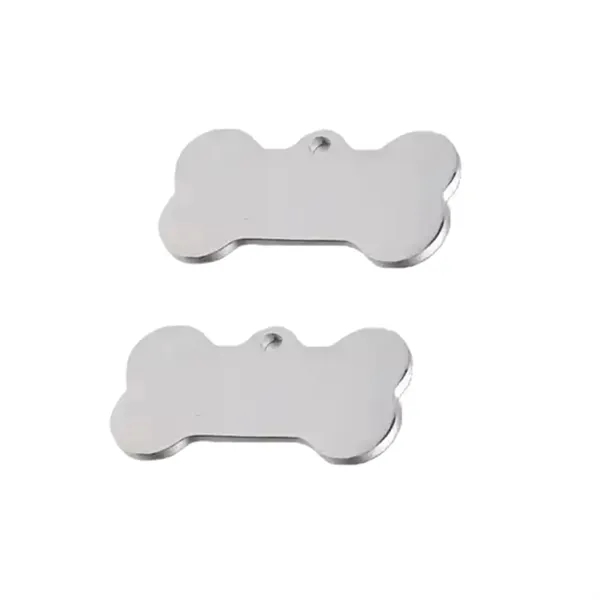 Bone shape silver pet tag made of brass plus laser engraving... from ASI 37218 Athena Promo (tm)