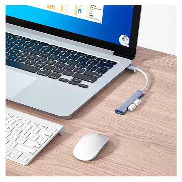 4 Ports splitter Type C USB 2.0 Hub plus 1 color... from ASI 37218 Athena Promo (tm)