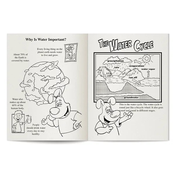 Learn About Water Conservation coloring and activity book.... from ASI 45815 Coloring Book Solutions / Coloring Book Solutions™