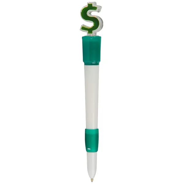 Light up ballpoint pen with dollar sign topper.... from ASI 34415 Alpi International LTD