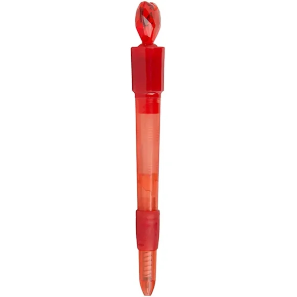 Light-up ballpoint pen with miniature heart topper.... from ASI 34415 Alpi International LTD