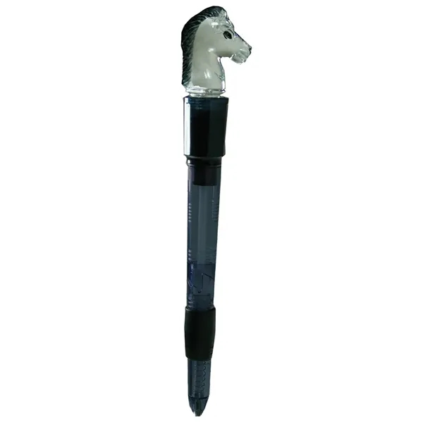 Light-up ballpoint pen with miniature horse topper.... from ASI 34415 Alpi International LTD