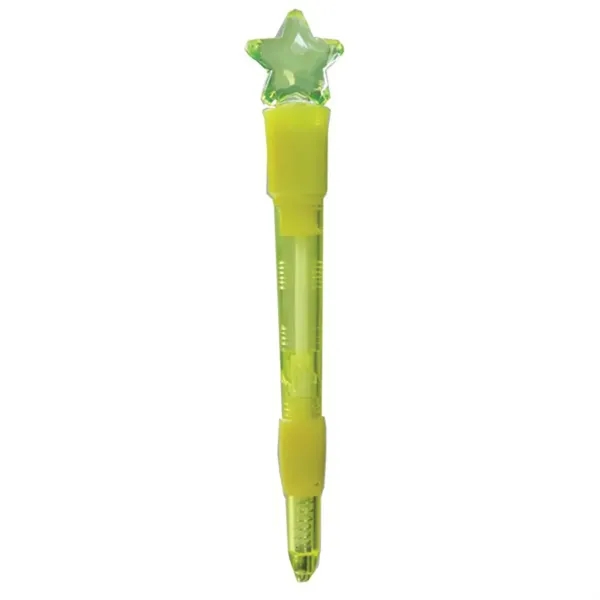 Light-up ballpoint pen with miniature star topper.... from ASI 34415 Alpi International LTD