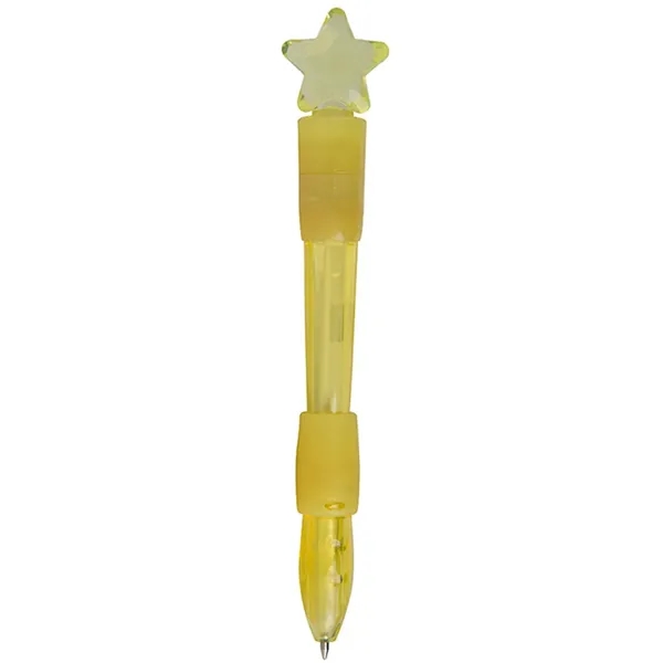 Light-up ballpoint pen with miniature star topper.... from ASI 34415 Alpi International LTD