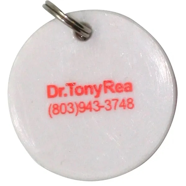 1" x 1" round key tag with key ring.... from ASI 34415 Alpi International LTD