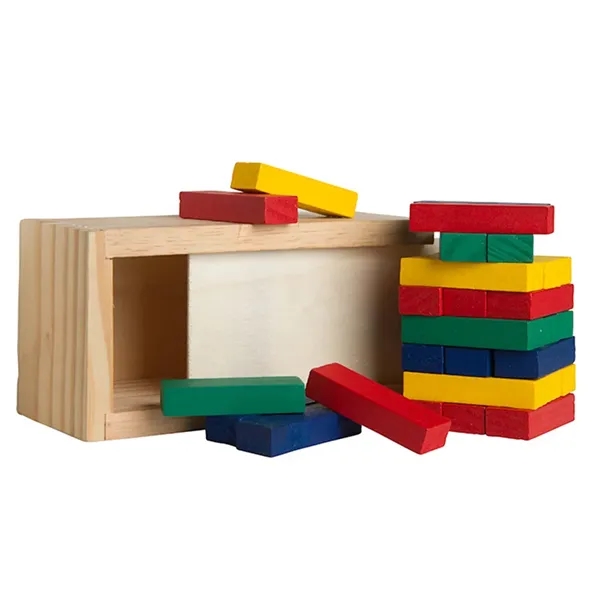 Multi-colored wooden block tower puzzle.... from ASI 34415 Alpi International LTD