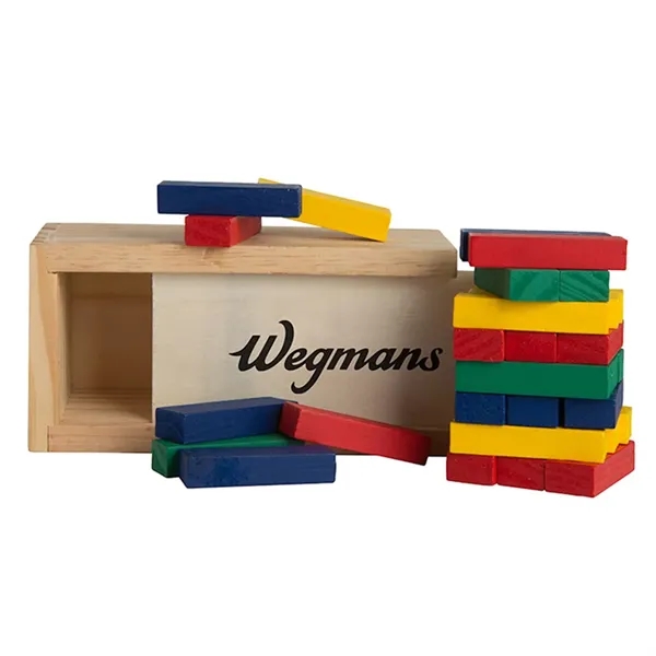 Multi-colored wooden block tower puzzle.... from ASI 34415 Alpi International LTD
