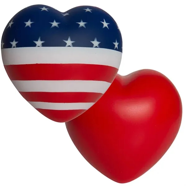 2" x 3" x 3" heart shaped stress relieve with American... from ASI 34415 Alpi International LTD