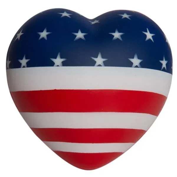 2" x 3" x 3" heart shaped stress relieve with American... from ASI 34415 Alpi International LTD