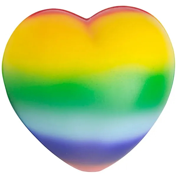 Rainbow colored, heart-shaped stress reliever.... from ASI 34415 Alpi International LTD