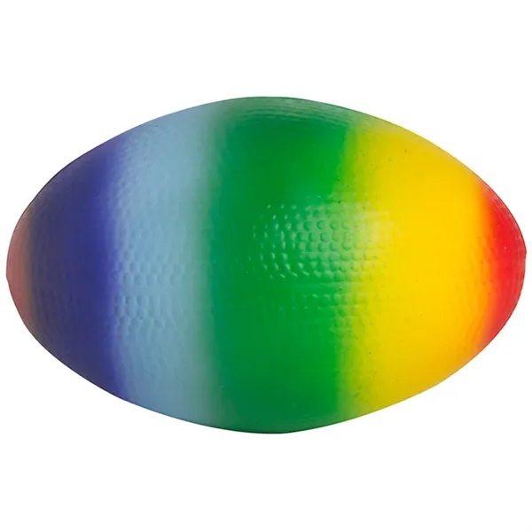 Rainbow colored, football shaped stress relievers.... from ASI 34415 Alpi International LTD