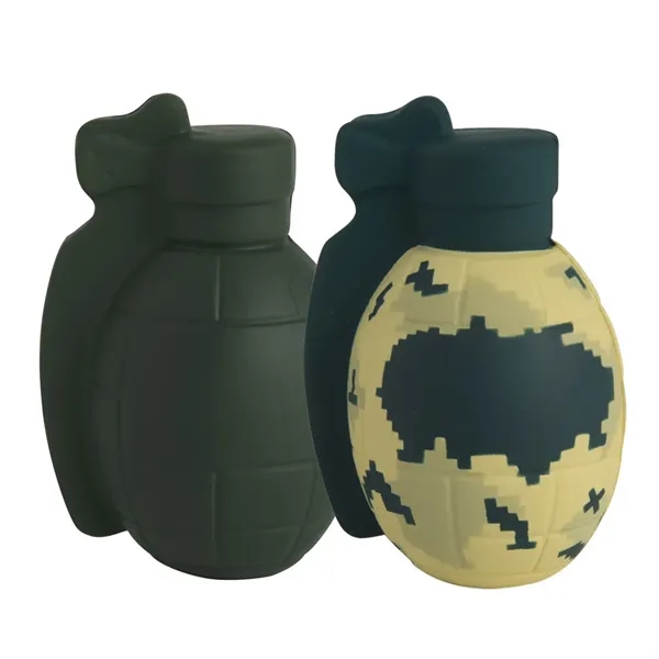 2" x 3.5" grenade shaped stress reliever made of polyurethane foam.... from ASI 34415 Alpi International LTD