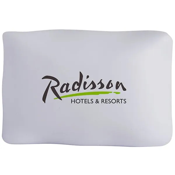 3.5" x 2.5" pillow-shaped stress reliever made of polyurethane foam.... from ASI 34415 Alpi International LTD