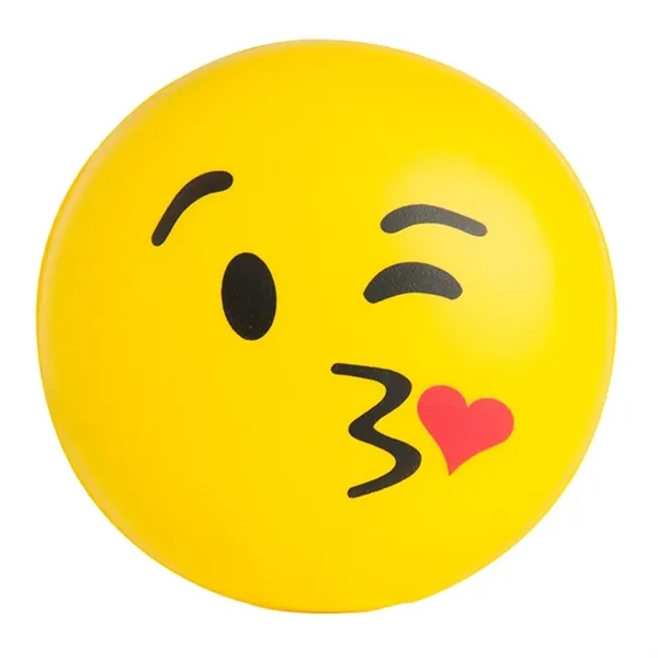 Kiss emoji stress reliever made of polyurethane foam.... from ASI 34415 Alpi International LTD