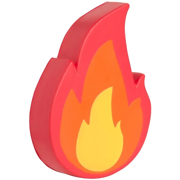 3.75" x 2.75" fire/flame emoji stress reliever made of polyurethane foam.... from ASI 34415 Alpi International LTD