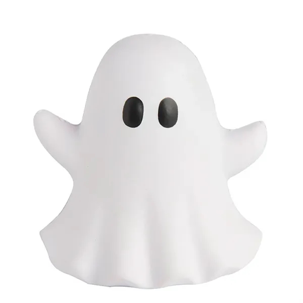 3.25" x 3" ghost emoji stress reliever made of polyurethane foam.... from ASI 34415 Alpi International LTD