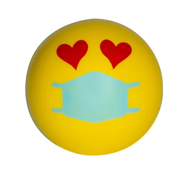 Masked love emoji/PPE-themed stress reliever.... from ASI 34415 Alpi International LTD