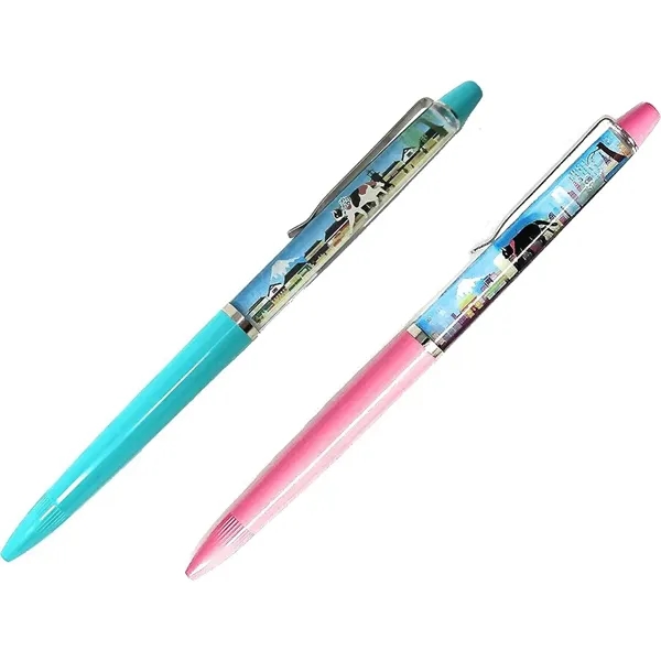 Custom floating liquid pen with colored barrel and clip.... from ASI 62635 Inno-Vative Solutions Grp LTD
