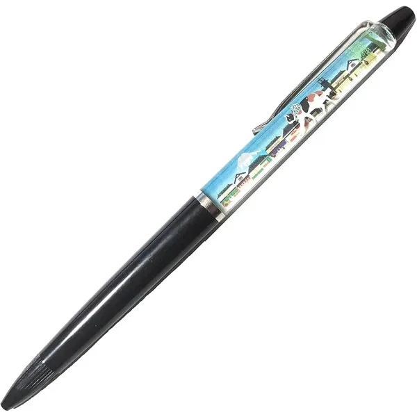 Custom floating liquid pen with colored barrel and clip.... from ASI 62635 Inno-Vative Solutions Grp LTD