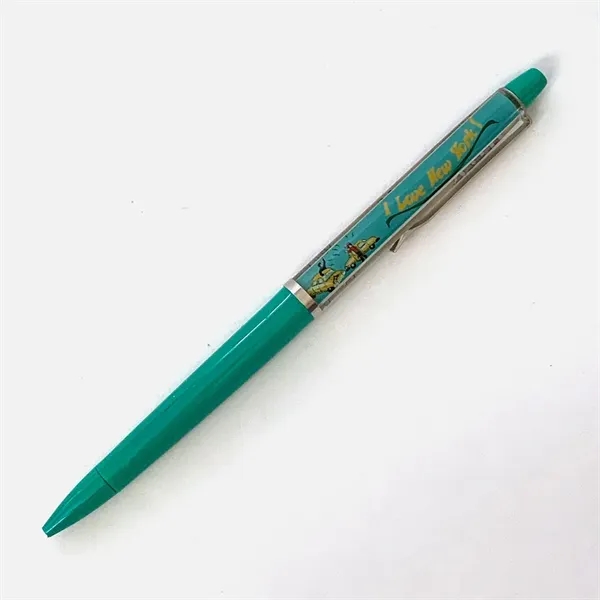 Custom floating liquid pen with colored barrel and clip.... from ASI 62635 Inno-Vative Solutions Grp LTD
