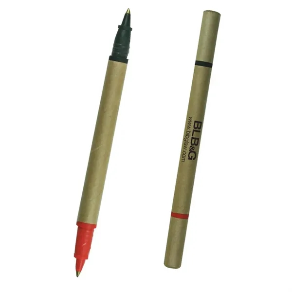 Two-color, biodegradable cardboard ballpoint pen.... from ASI 34415 Alpi International LTD