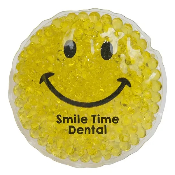 Smiley face gel bead packs for hot and cold therapy.... from ASI 34415 Alpi International LTD