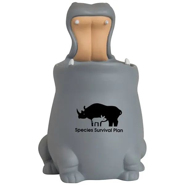 5.5" x 3" plastic hippopotamus shaped pen holder.... from ASI 34415 Alpi International LTD