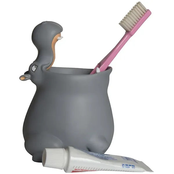 5.5" x 3" plastic hippopotamus shaped pen holder.... from ASI 34415 Alpi International LTD
