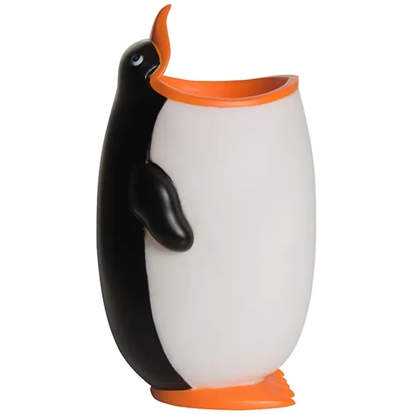 5.5" x 3" plastic penguin shaped pen holder.... from ASI 34415 Alpi International LTD