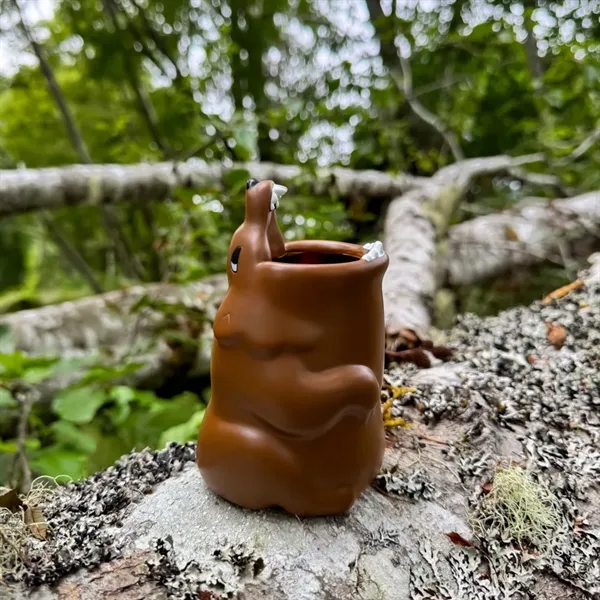 5.5" x 3" plastic bear shaped pen holder.... from ASI 34415 Alpi International LTD