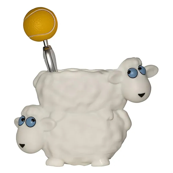 5.5" x 3" plastic sheep shaped pen holder.... from ASI 34415 Alpi International LTD