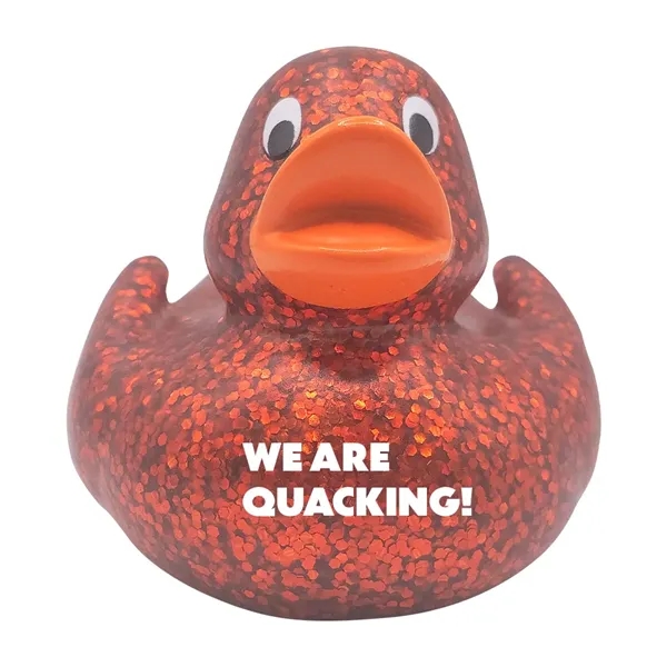 2.5" x 2.25" mini glitter rubber ducks.... from ASI 34415 Alpi International LTD